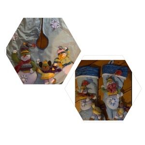 Home Interiors Festive Holiday Tree Skirt and stockings